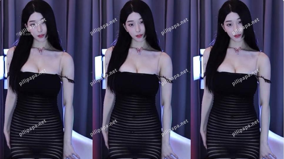 网易CC主播i宝宝星(一颗星星)付费群黑裙透视+女仆装定制热舞视频[4V/1.2G]