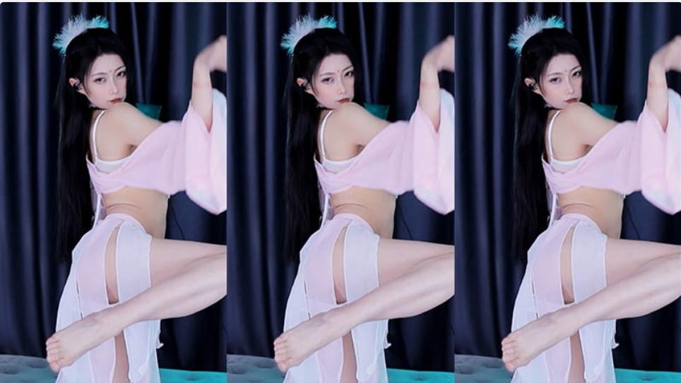 网易CC柚亚古风薄纱定制热舞美翻天，一抬腿撩进心坎[1V/349.4 MB]