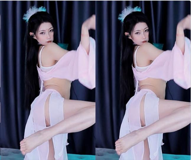 网易CC柚亚古风薄纱定制热舞美翻天，一抬腿撩进心坎[1V/349.4 MB]
