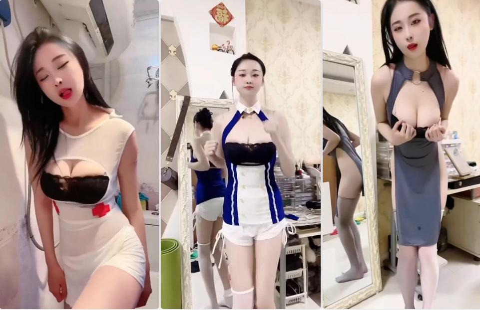 快手男王定制抖胸热舞曝光，制服诱惑+黑礼裙强势出击[3V/25 MB]
