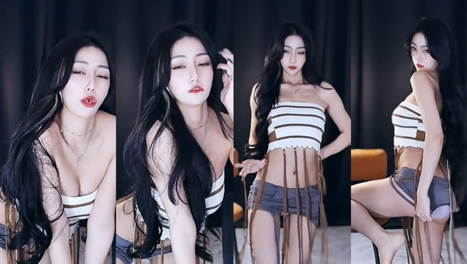 网易CC乖乖女星也付费群白条纹上衣定制热舞视频，性感臀部爆发[3分19]