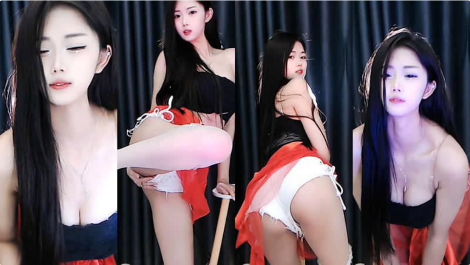 网易CC奈小喵付费高级群定制舞蹈：黑色抹胸×红纱裙撩人瞬间[1V/357M]