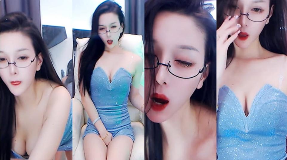 网易CC兰学姐付费群定制蓝裙热舞视频3分25