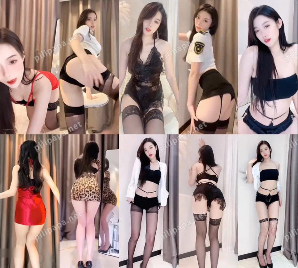 抖音圈圈吖土豪群定制暗示热舞豹纹制服无敌黑丝[13V/5.38G]