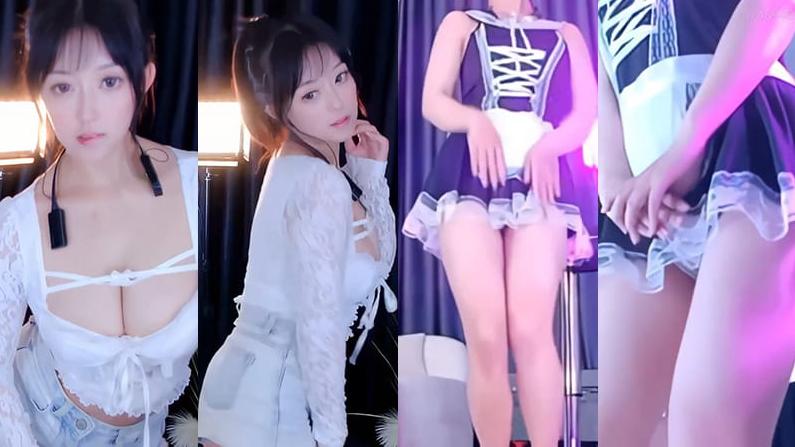 网易CC香菜付费群定制热舞视频女仆装刁钻底部视角无敌2V/239.9M