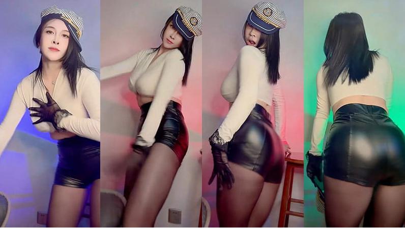 快手阿美在努力付费定制警帽皮裤热舞视频2分41