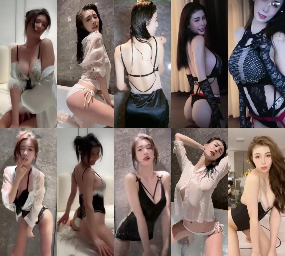 抖音月汐浴室情趣定制短视频资源8V/1.34G