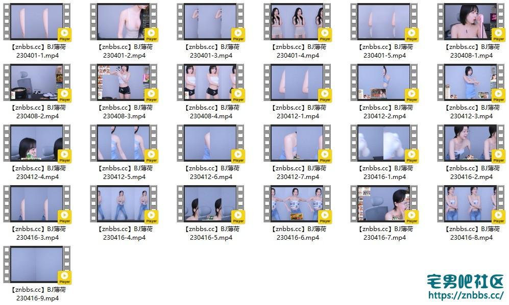 韩国BJ薄荷 2023年2-4月份直播热舞视频合集【76V/30G】