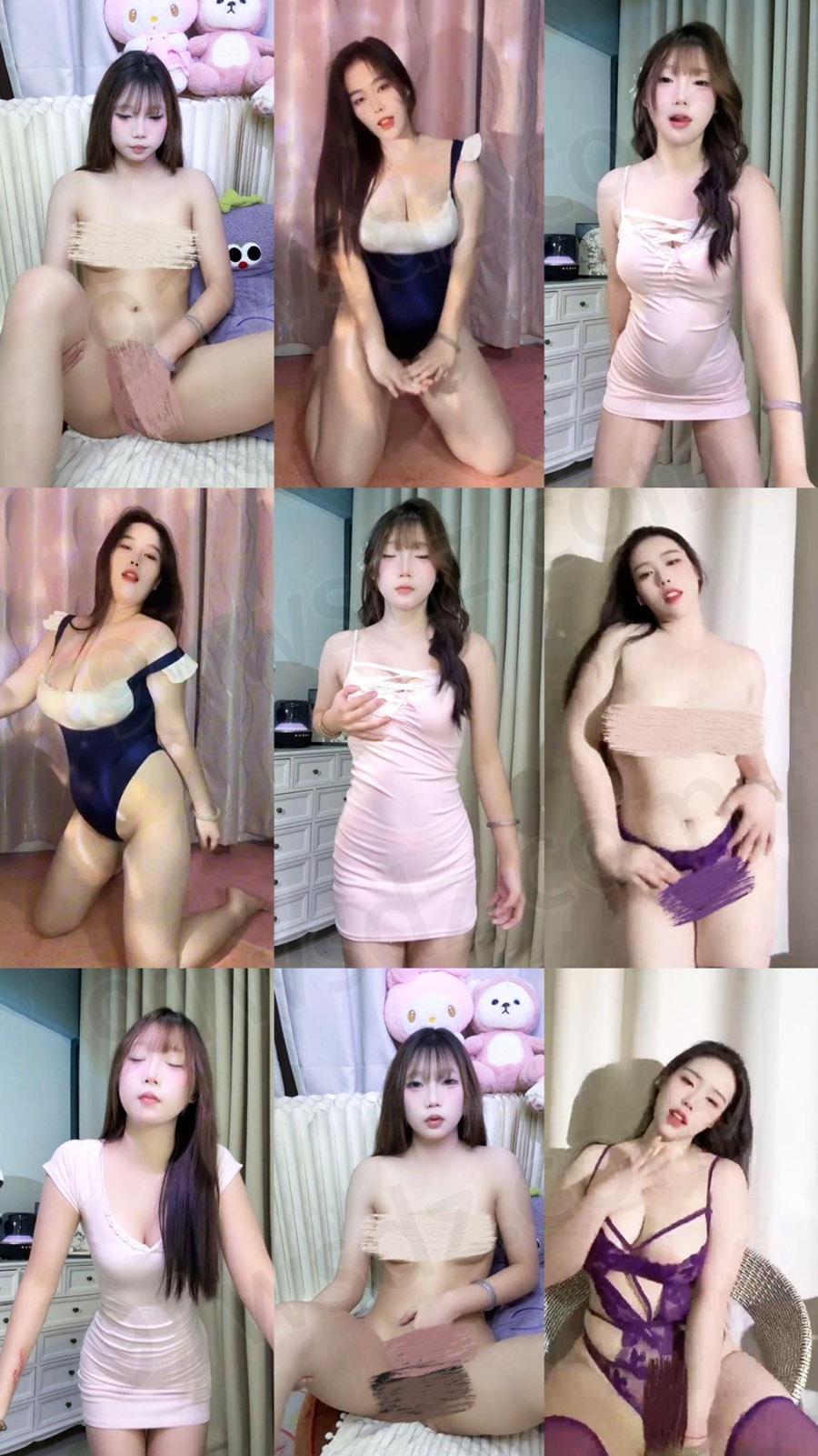 快手香菜/一颗小甜柚定制光鲜亮丽抖乃发烧自摸视频5V