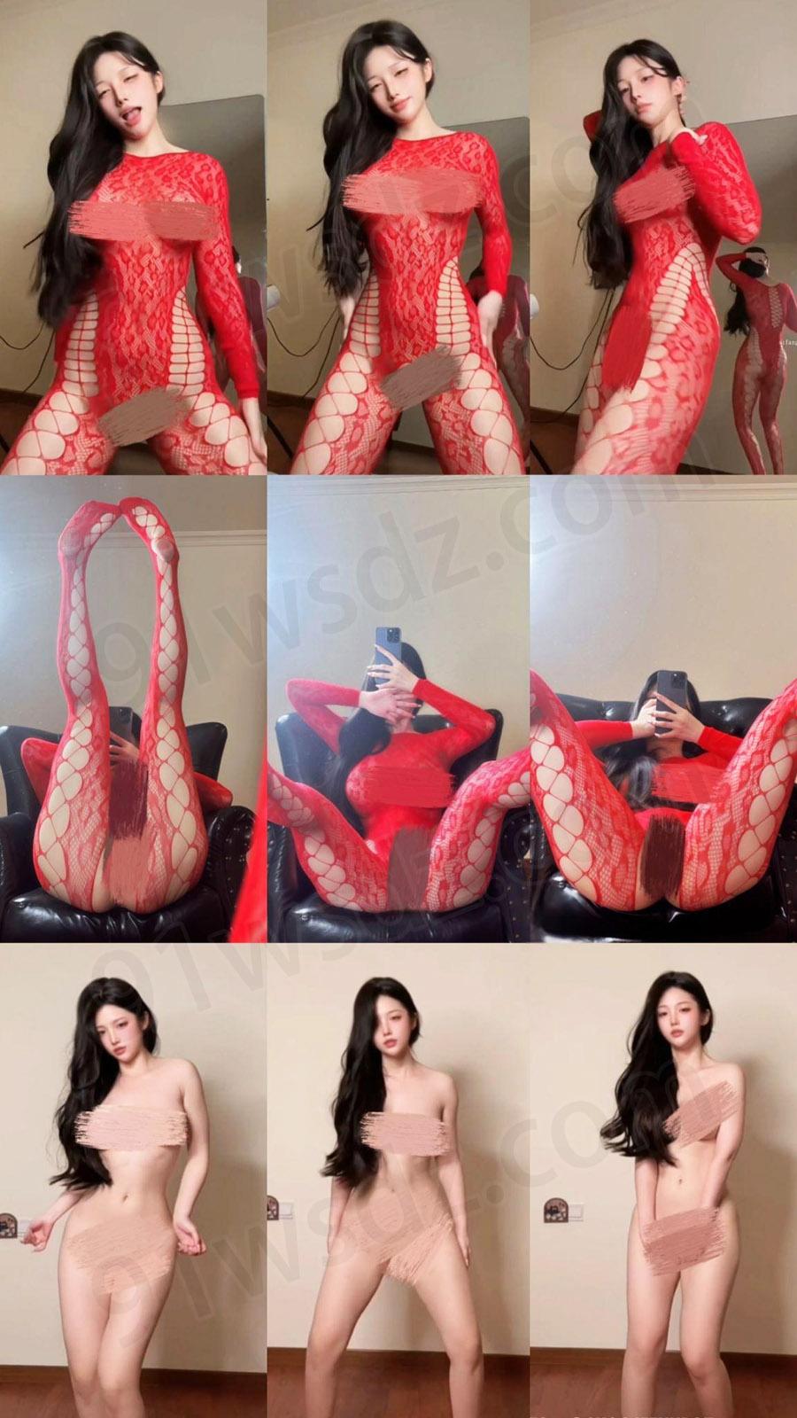 推特姝姬娘娘8.6日新番长视频热舞流出红色网衣亮眼3V